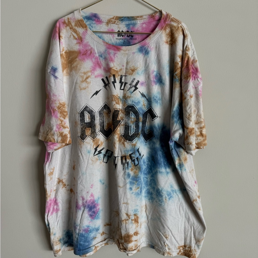AC/DC Tie-Dye Graphic T-Shirt